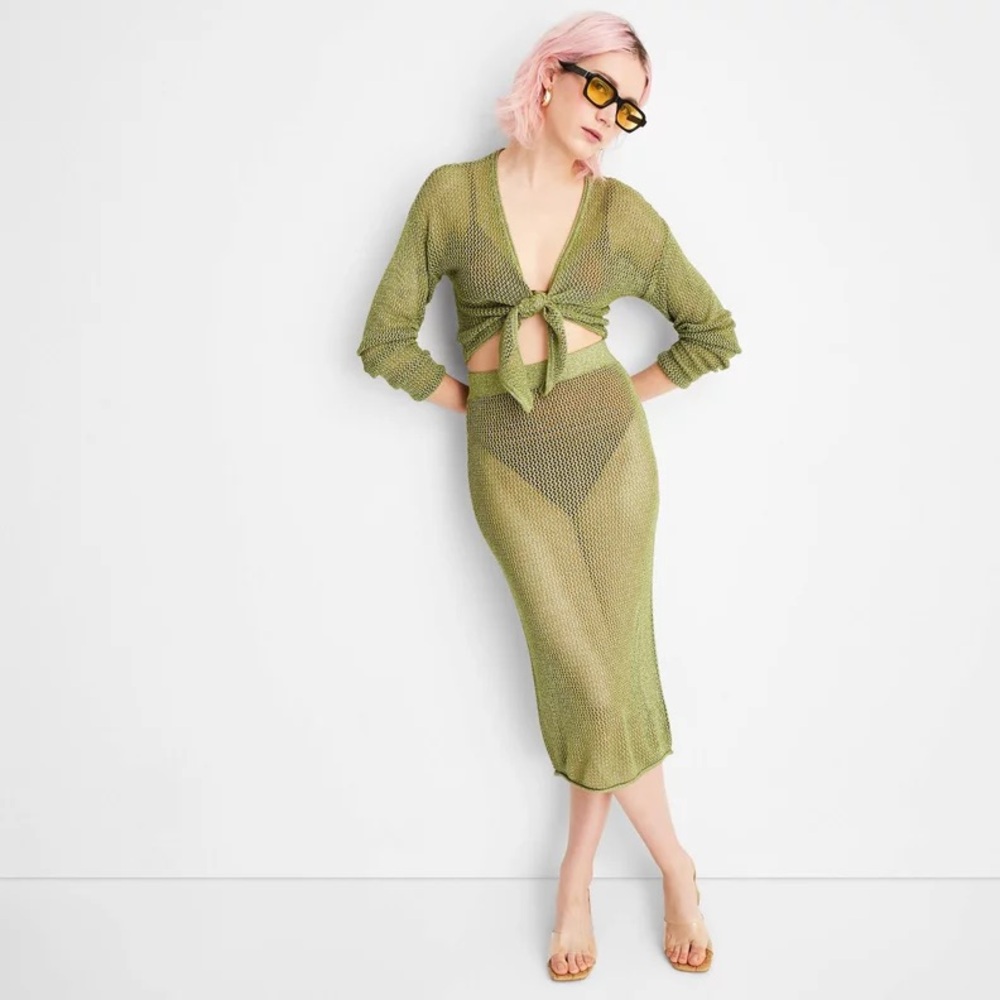 Future Collective metallic green 2 piece